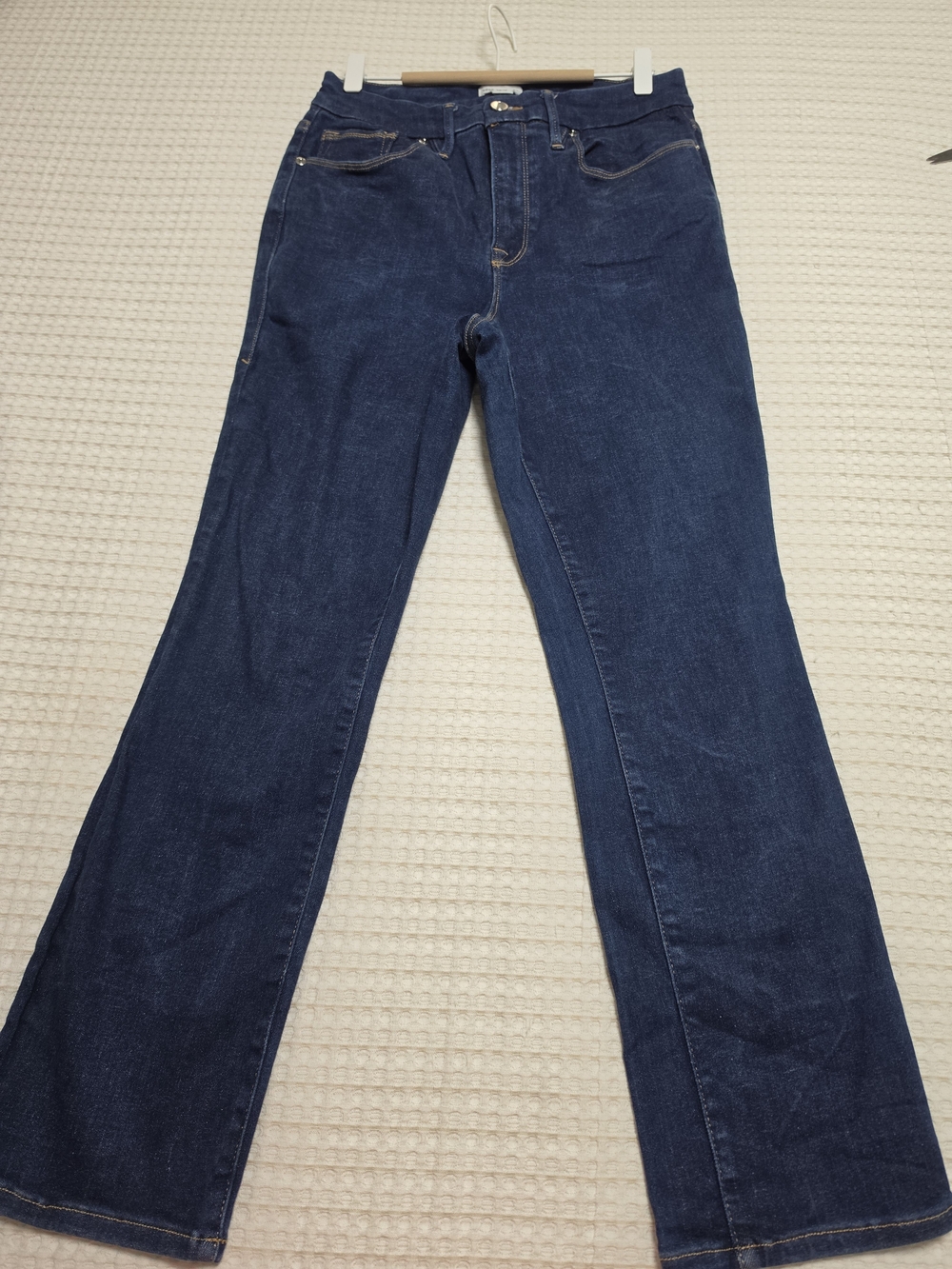 Good American Deep Indigo Flared Jeans